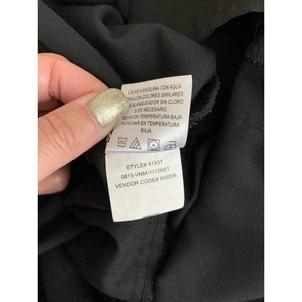 Grey’s Anatomy Active Grid Check Black White Scrub Top 41431 Women's Size XS - Picture 4 of 9